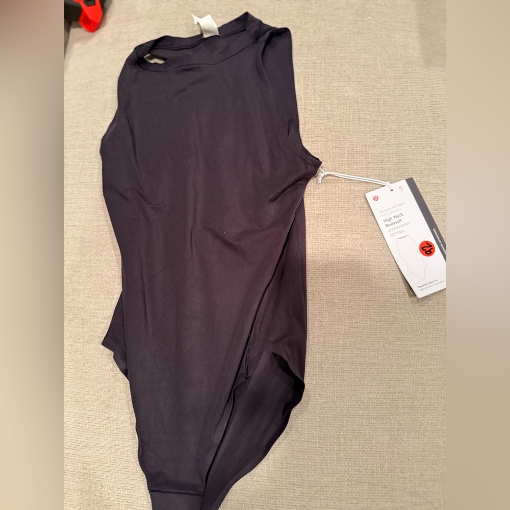 NWT Lululemon Black High-Neck Bodysuit XS Sleeveless